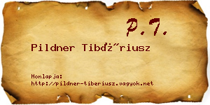 Pildner Tibériusz névjegykártya